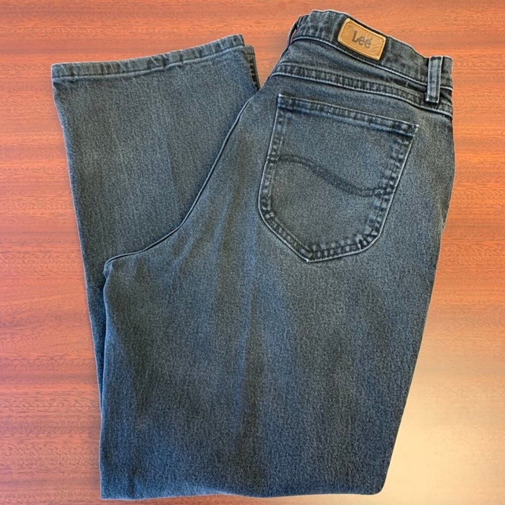 Black Vintage Lee High Rise Mom Jeans